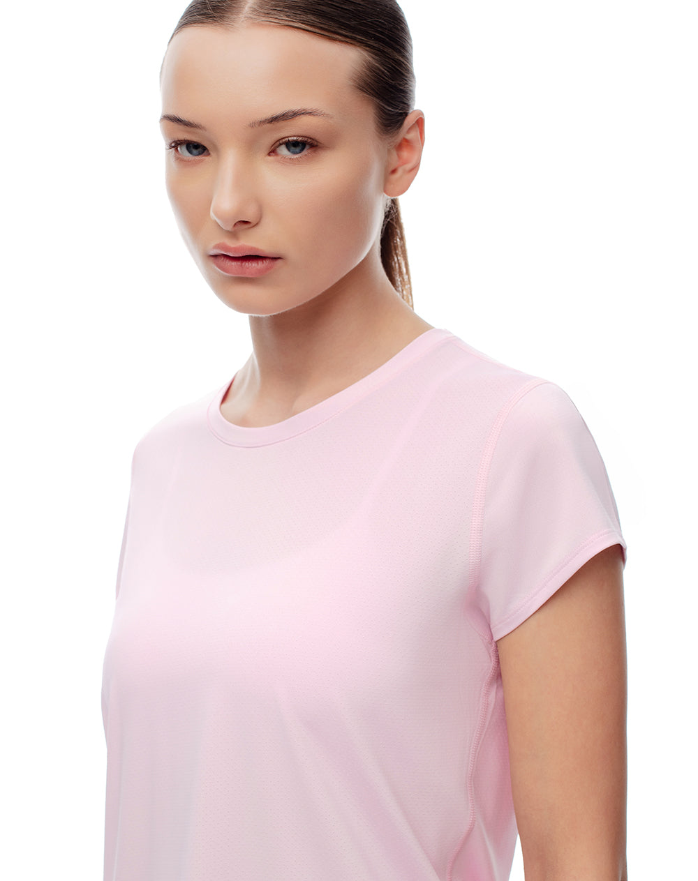 Camiseta deportiva secado rápido rosa mujer