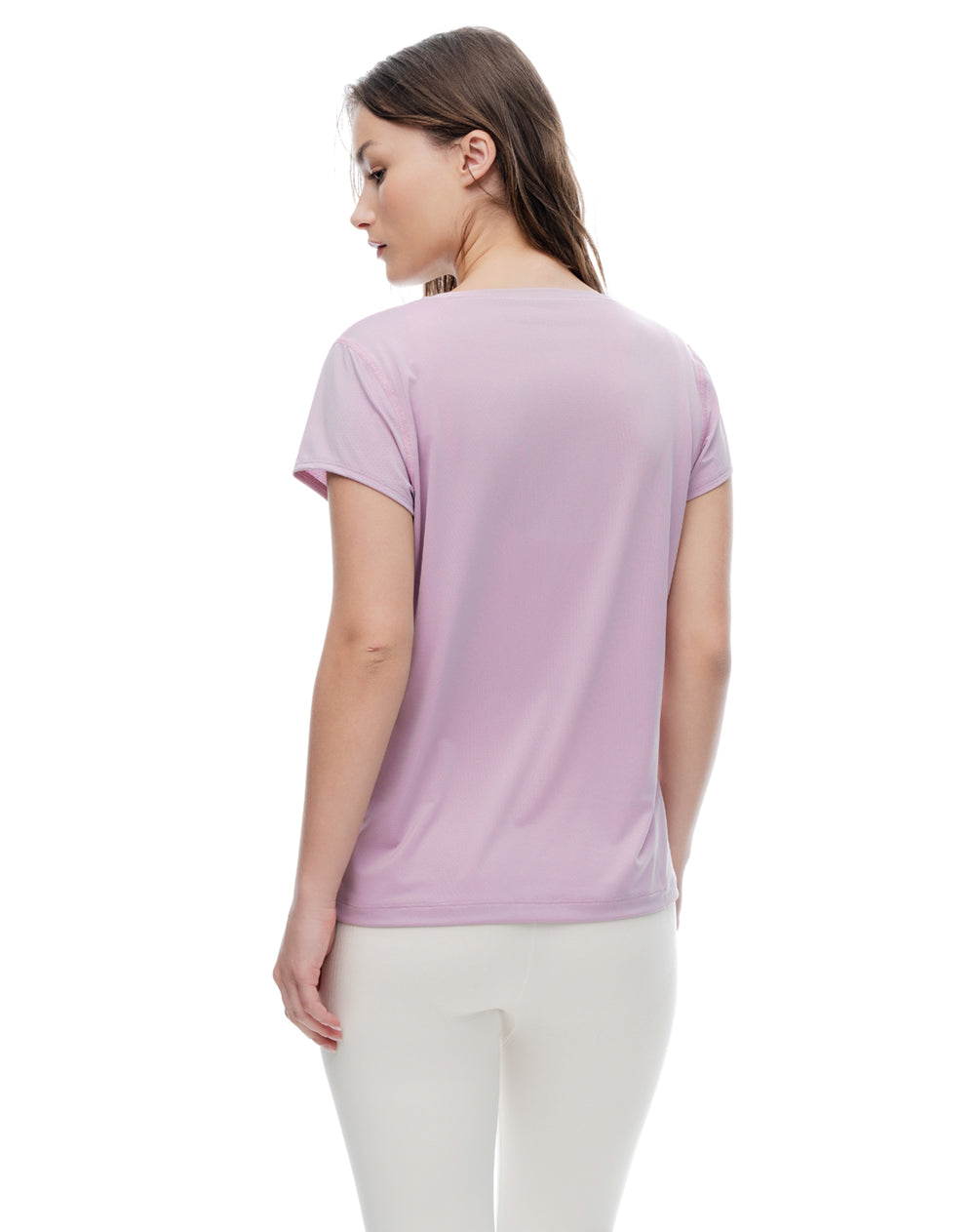 Camiseta deportiva secado rápido rosado mujer