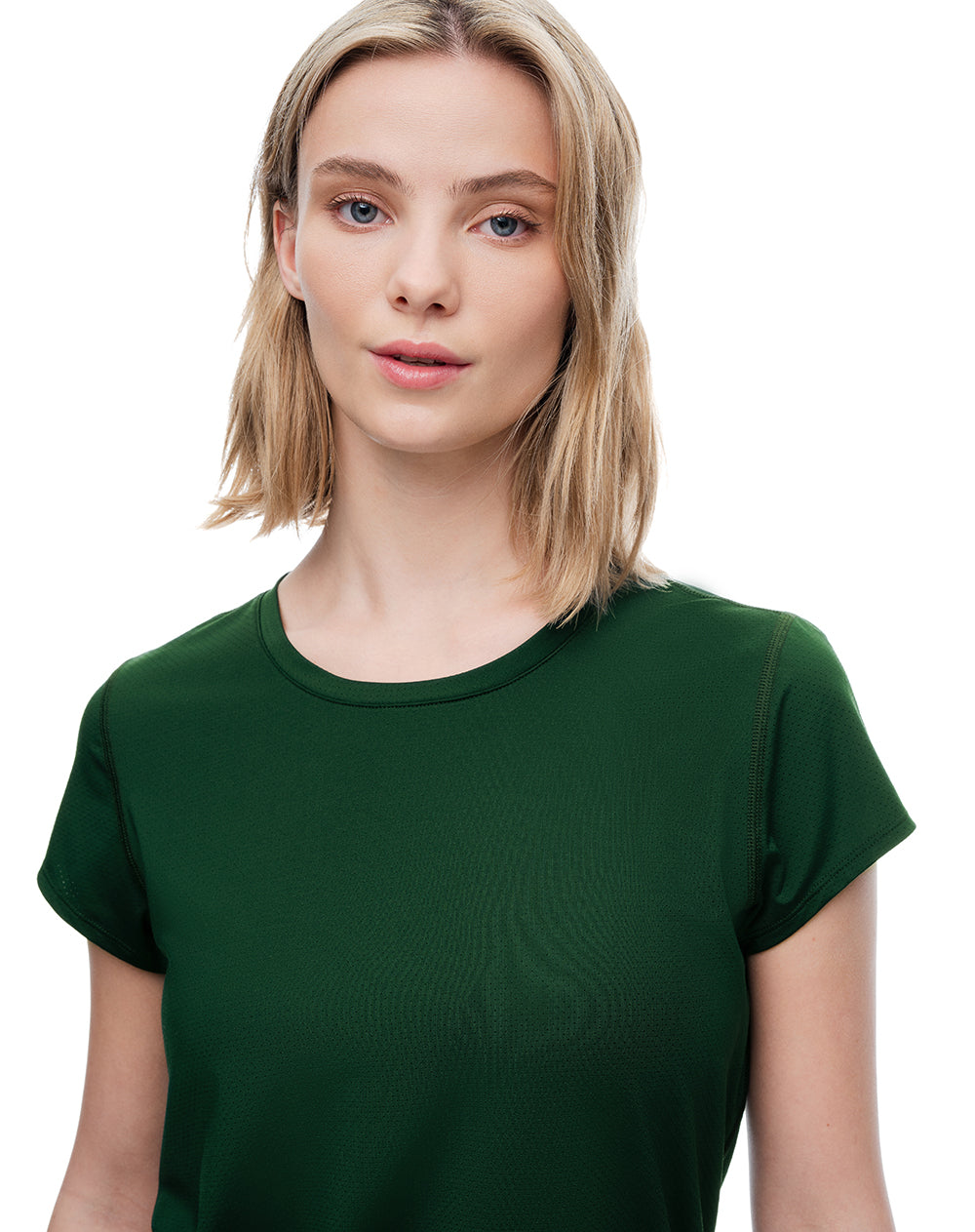 Camiseta deportiva secado rápido verde mujer