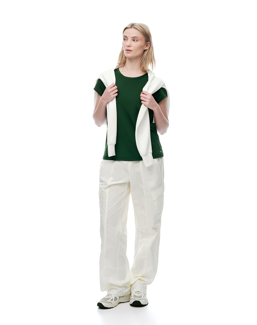 Camiseta deportiva secado rápido verde mujer