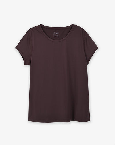 Camiseta regular fit manga corta vinotinto