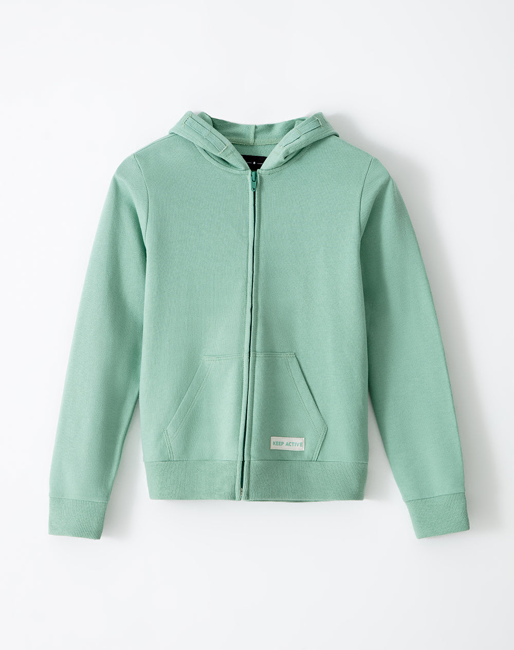 Chaqueta regular fit con capucha verde