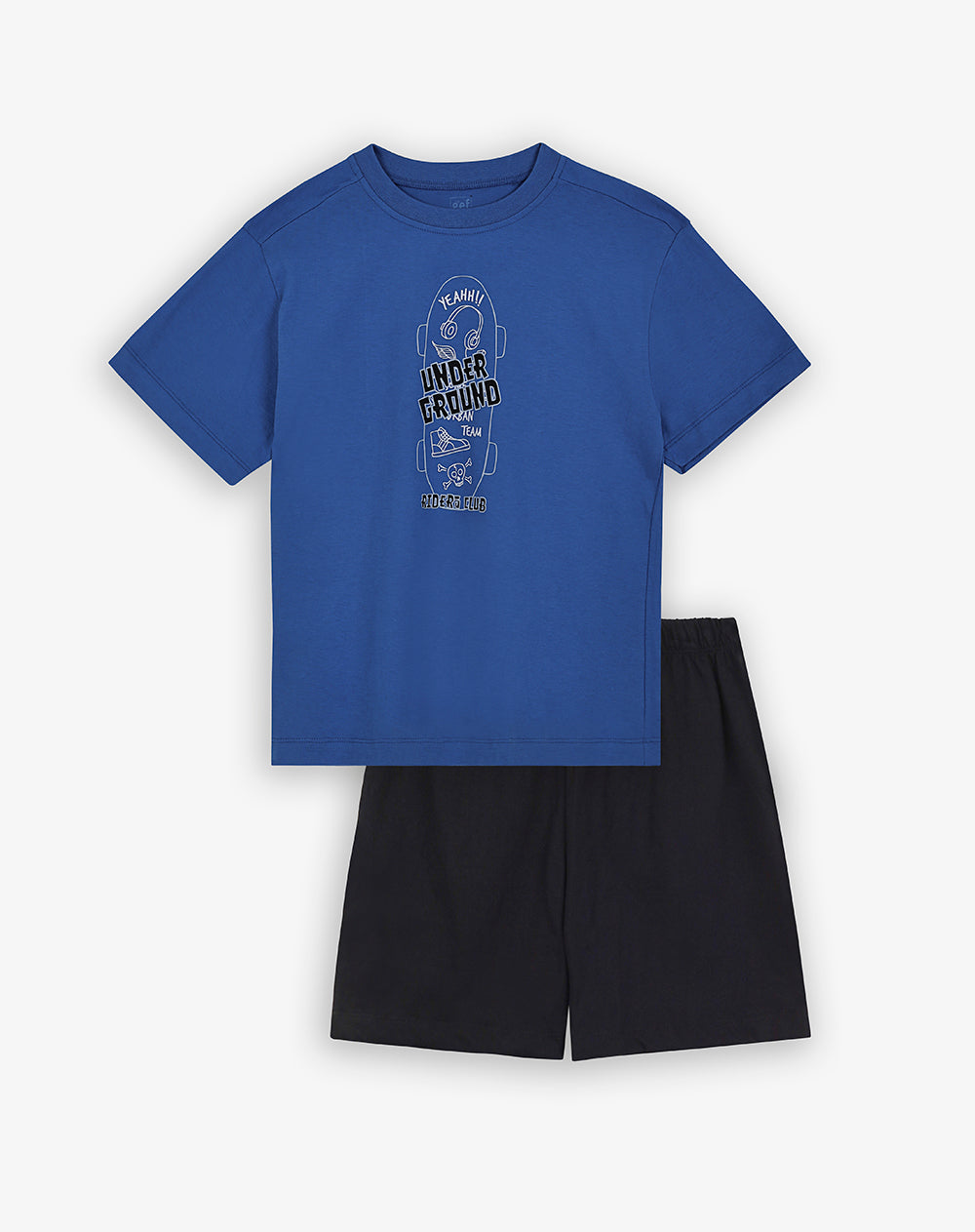 Camiseta + bermuda de pijama niño algodón surtida