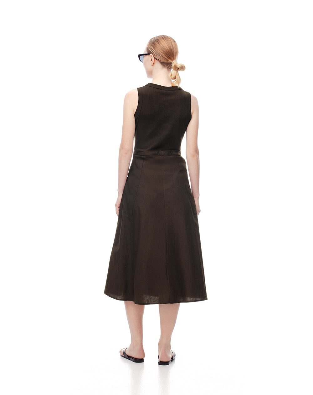 Vestido medio chocolate
