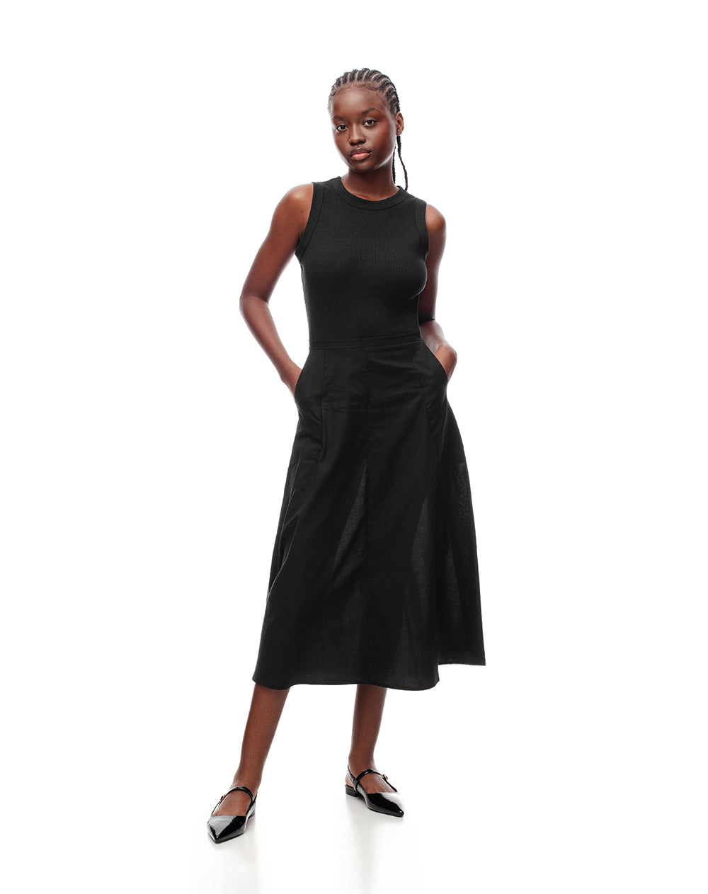 Vestido medio negro