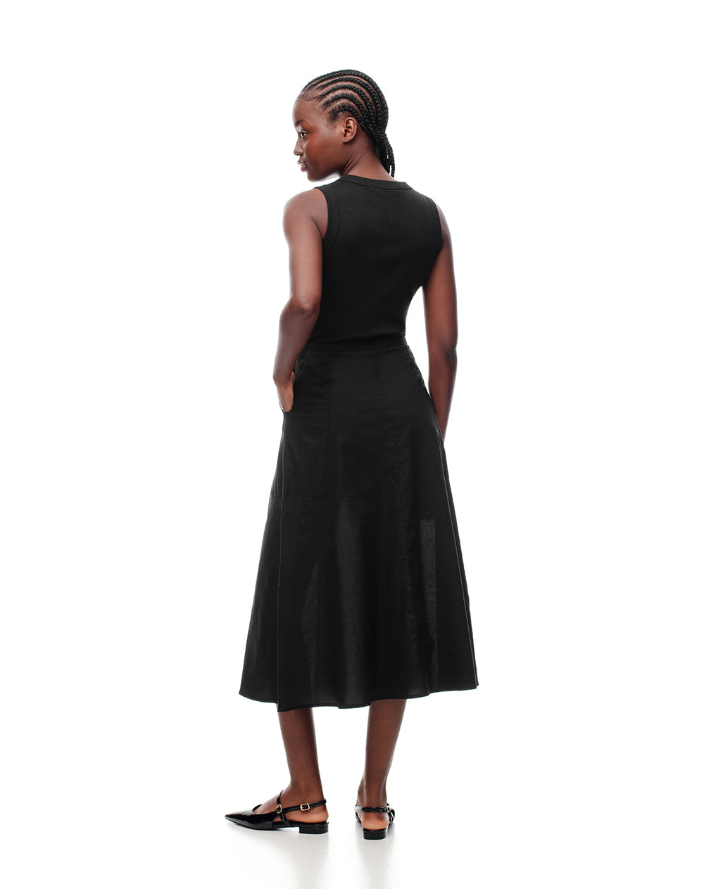 Vestido medio negro