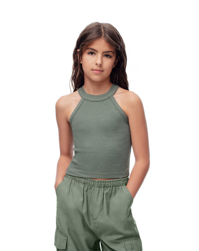 Camiseta slim fit verde