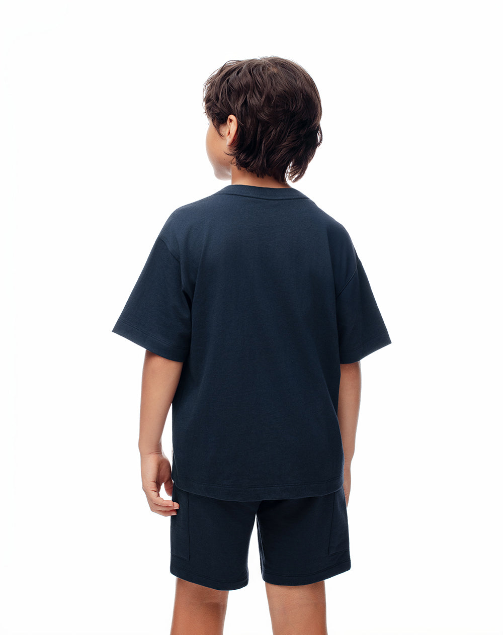 Conjunto camiseta + bermuda azul niño