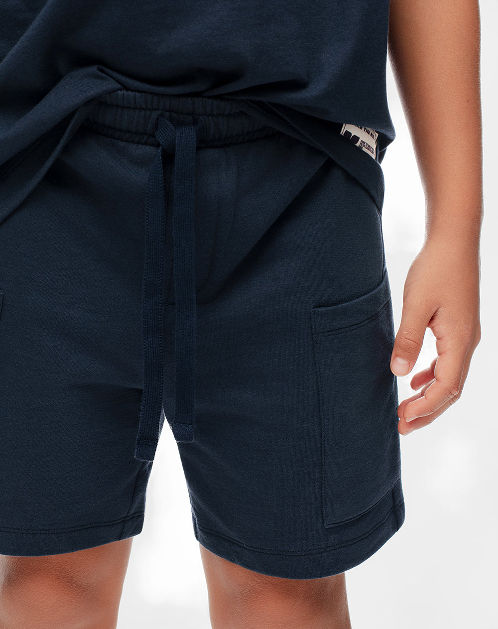 Conjunto camiseta + bermuda azul niño