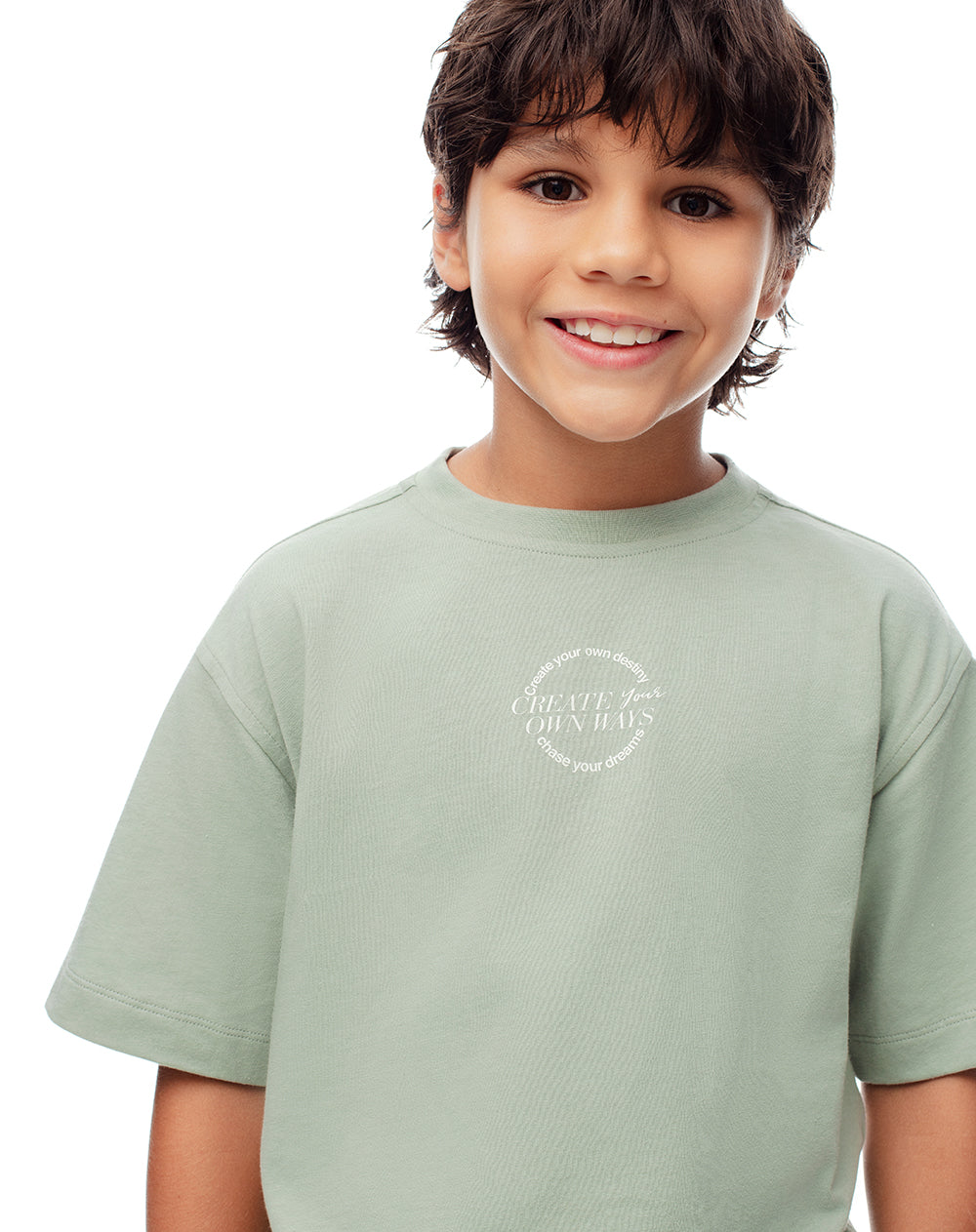 Conjunto camiseta + bermuda verde niño
