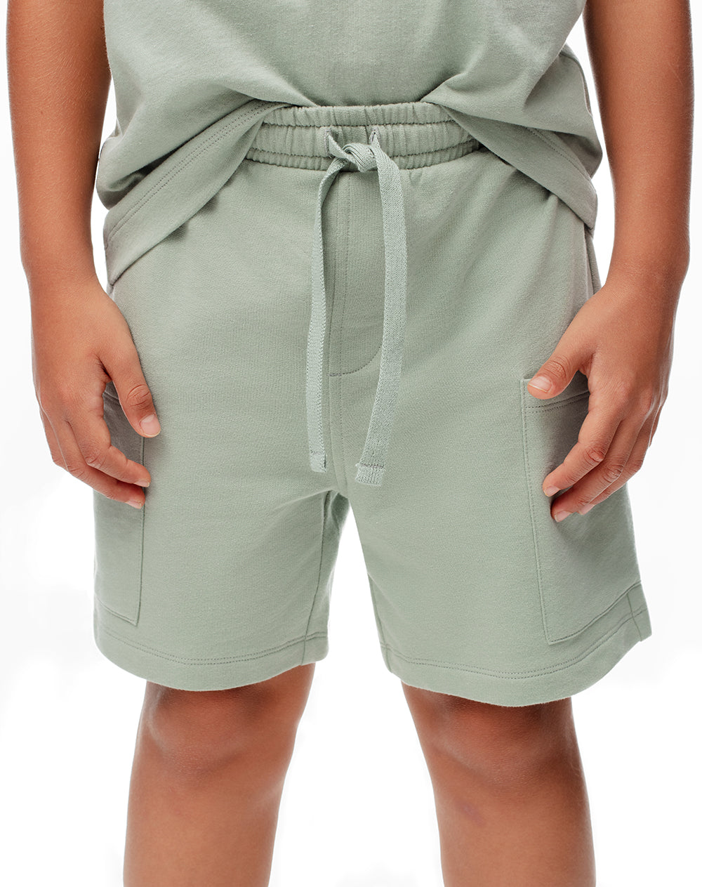 Conjunto camiseta + bermuda verde niño