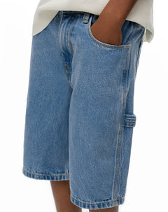Bermuda denim regular algodón índigo medio niño