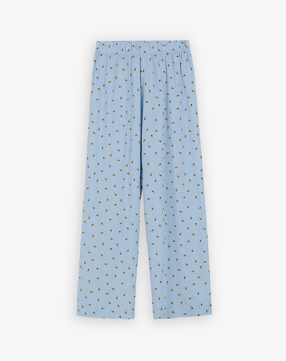 Pijama regular fit manga larga azul estampada