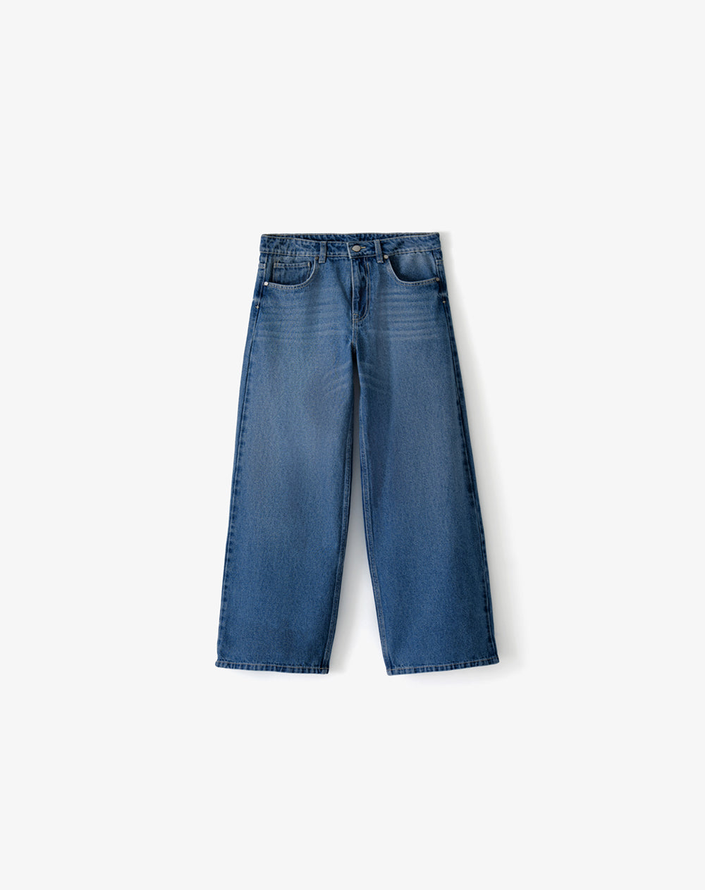 Jean straight tiro medio indigo mujer