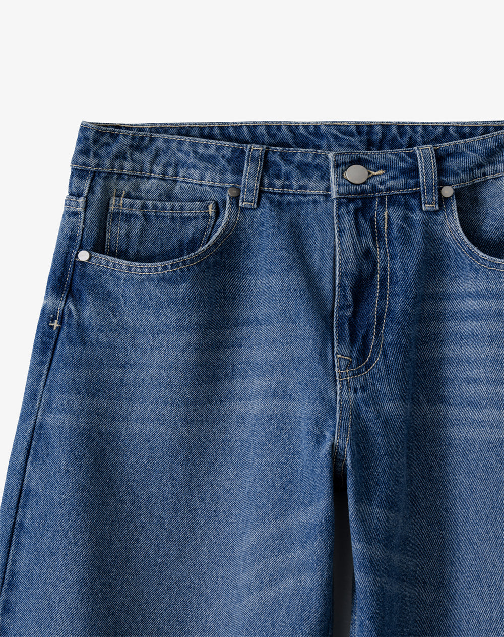 Jean straight tiro medio indigo mujer