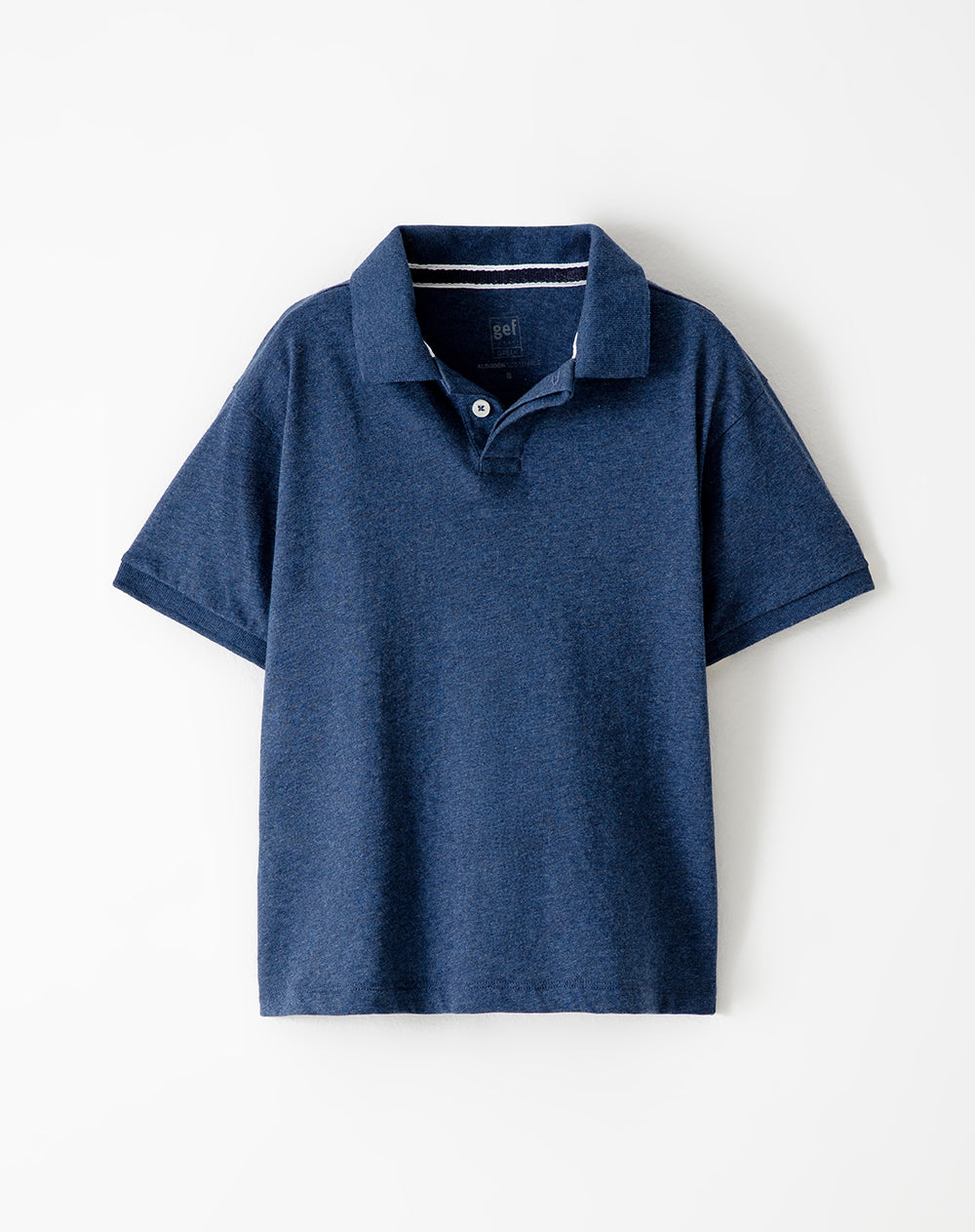 Polo Layed regular fit azul jaspeada