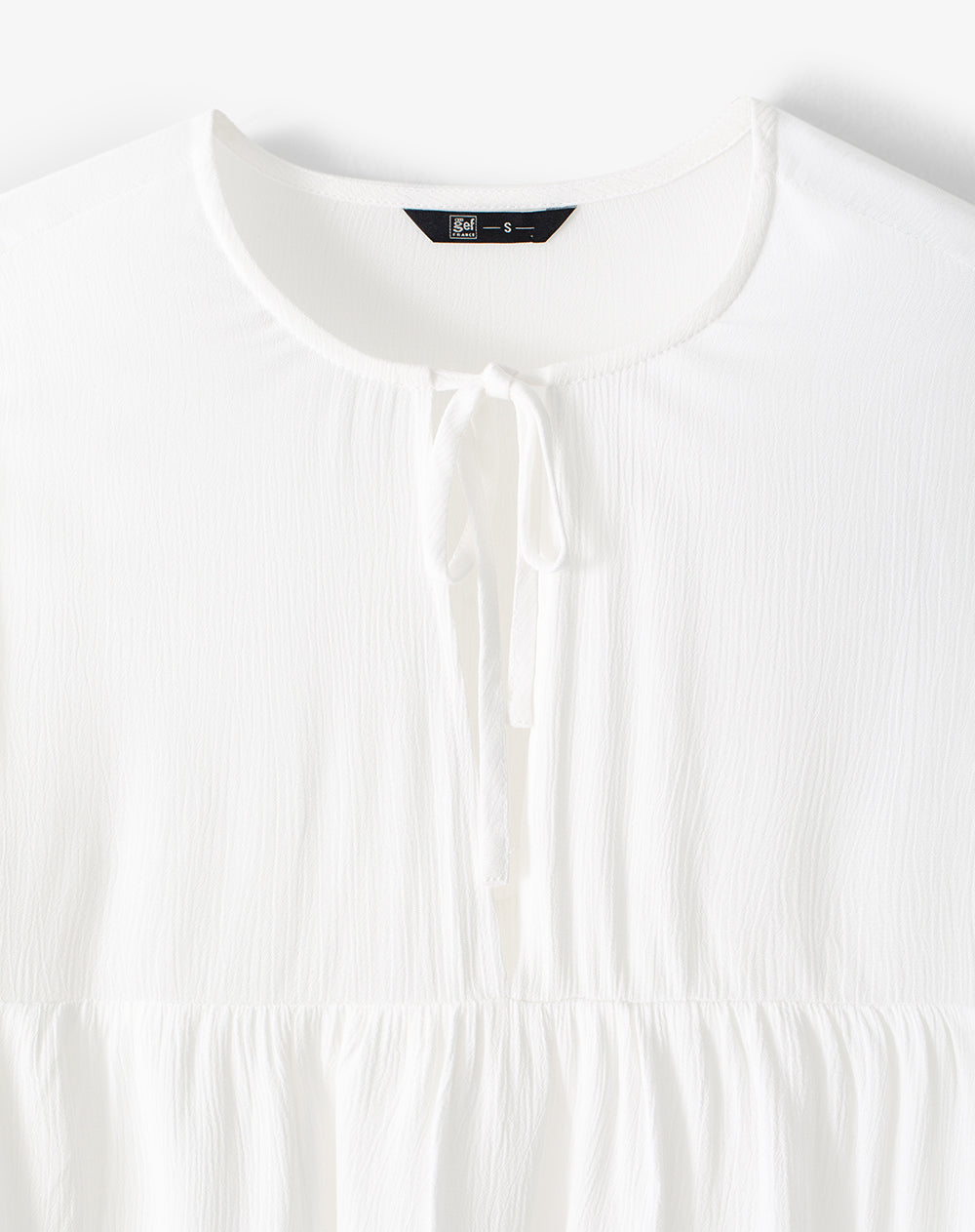 Camisa oversized manga larga blanca mujer
