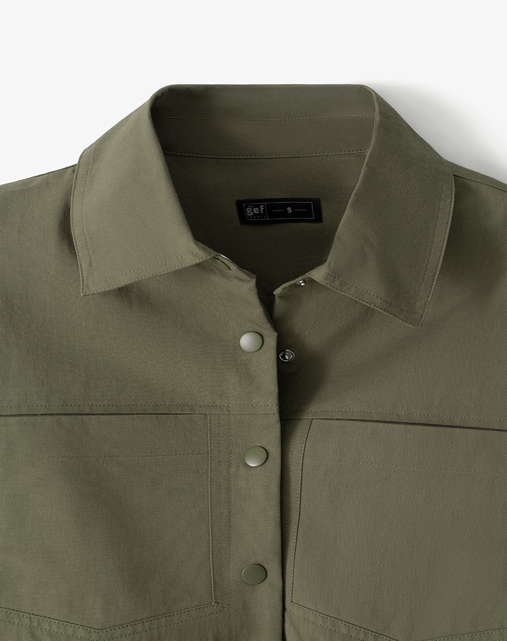 Chaqueta regular drill verde mujer