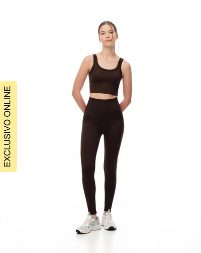 Legging tiro alto chocolate