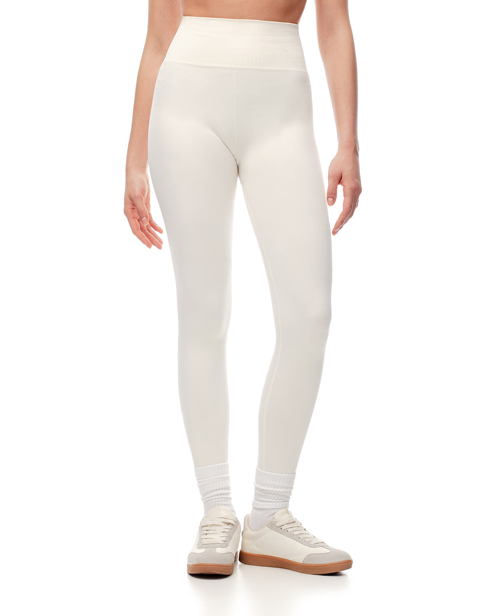 Legging deportivo seamless blanco mujer