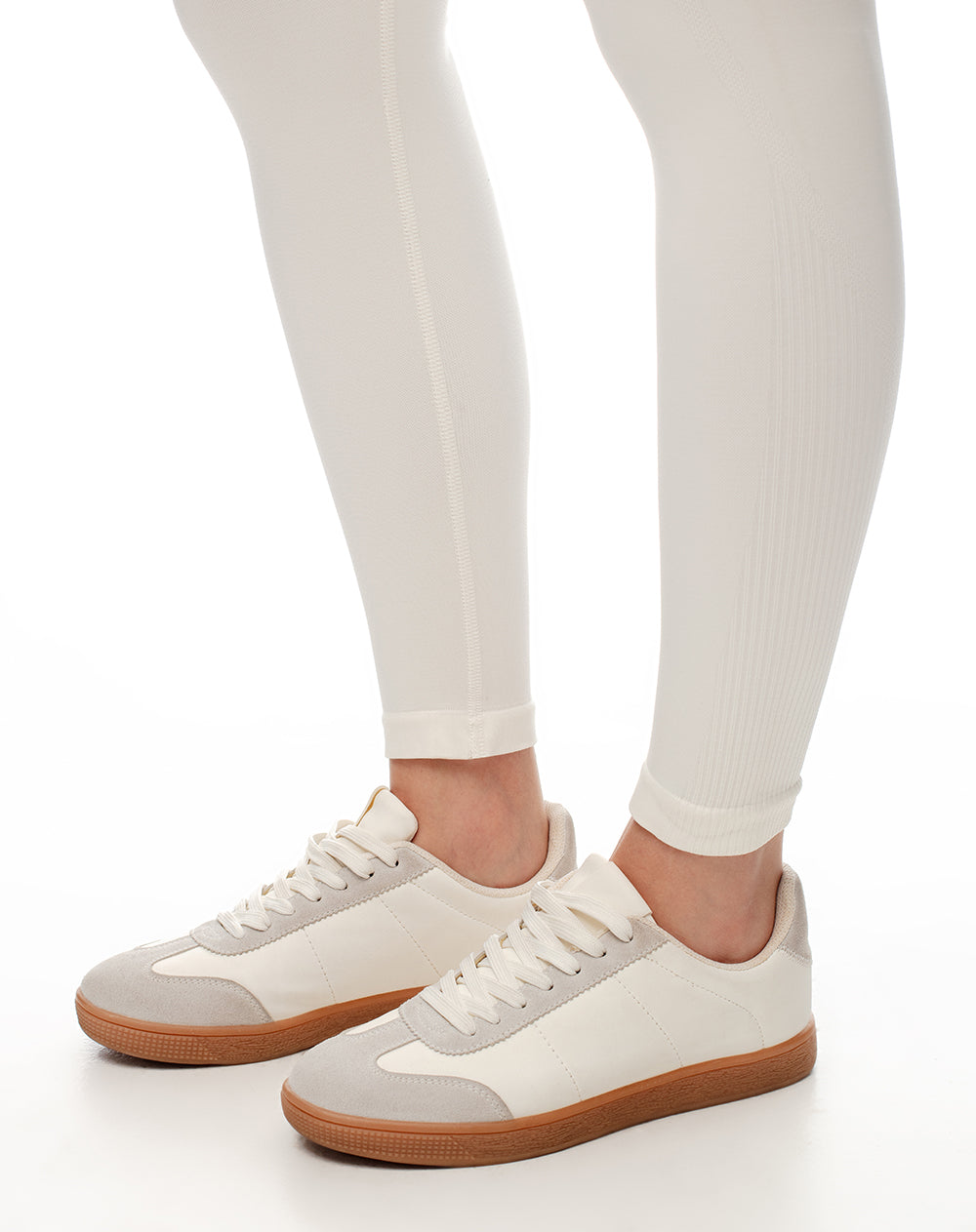 Legging deportivo seamless blanco mujer