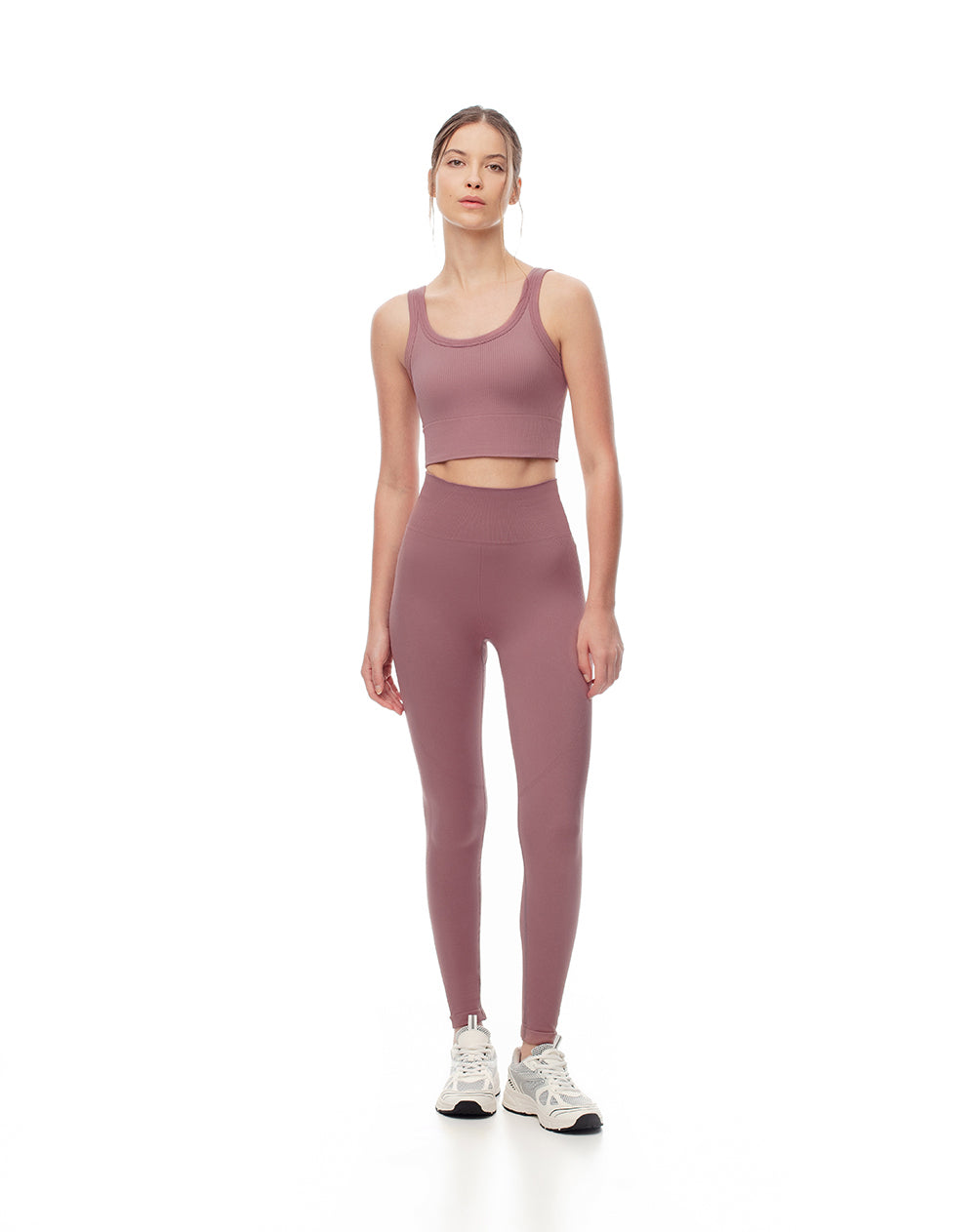Legging deportivo seamless malva mujer