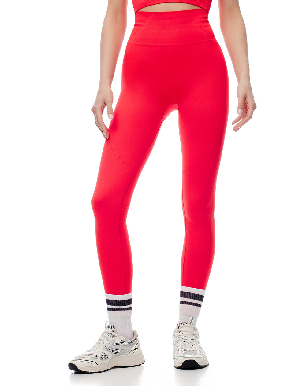 Legging tiro alto rojo brillante