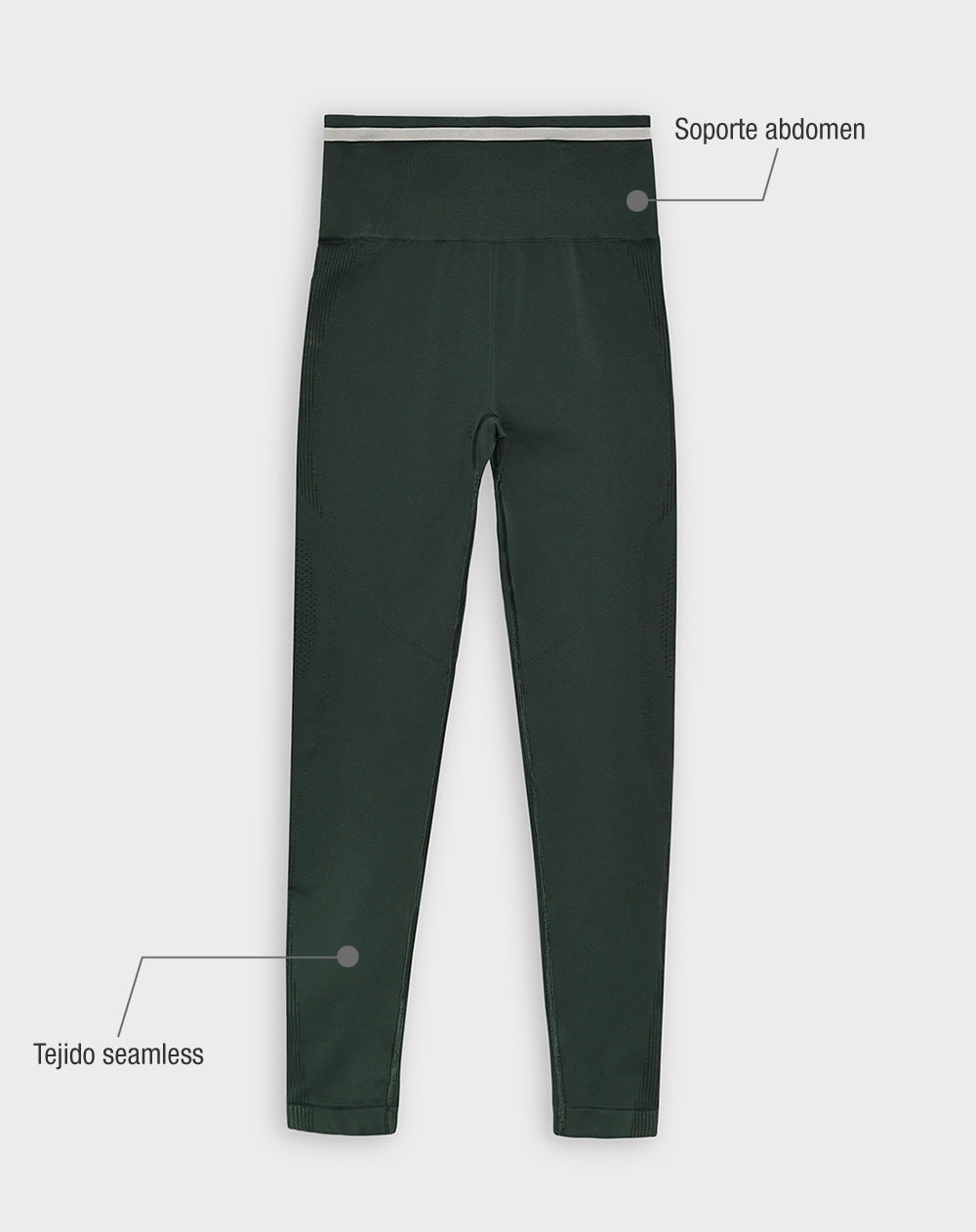 Legging deportivo seamless verde mujer