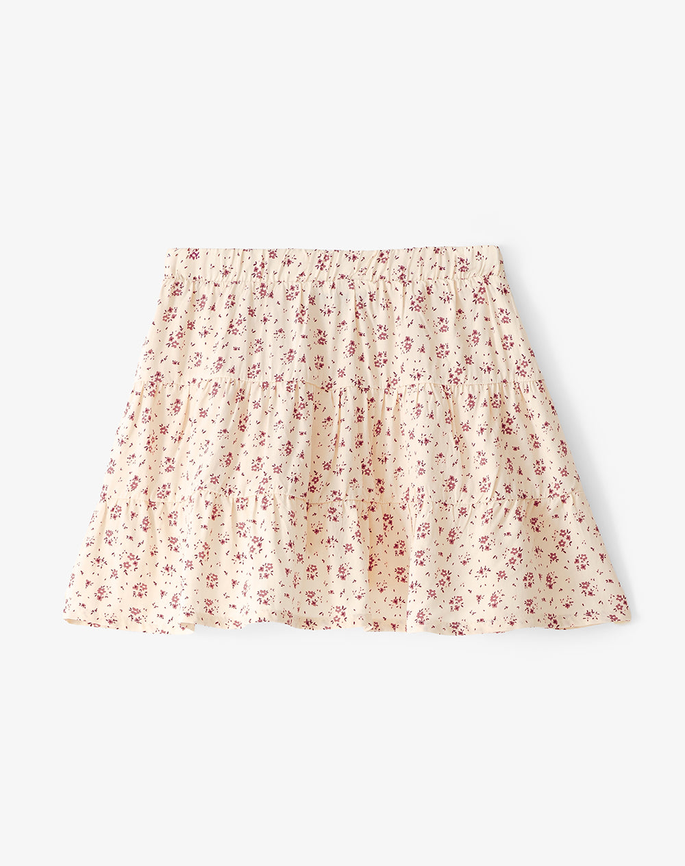 Falda tiro medio capas estampada niña