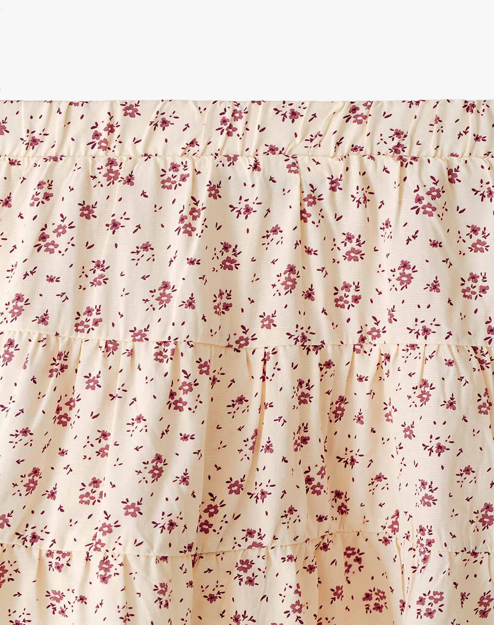 Falda tiro medio capas estampada niña