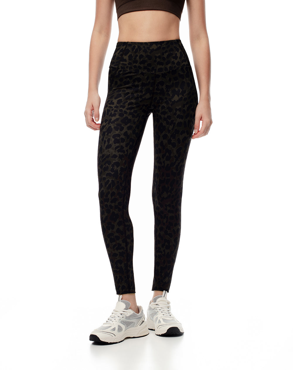 Legging tiro medio cafe estampado