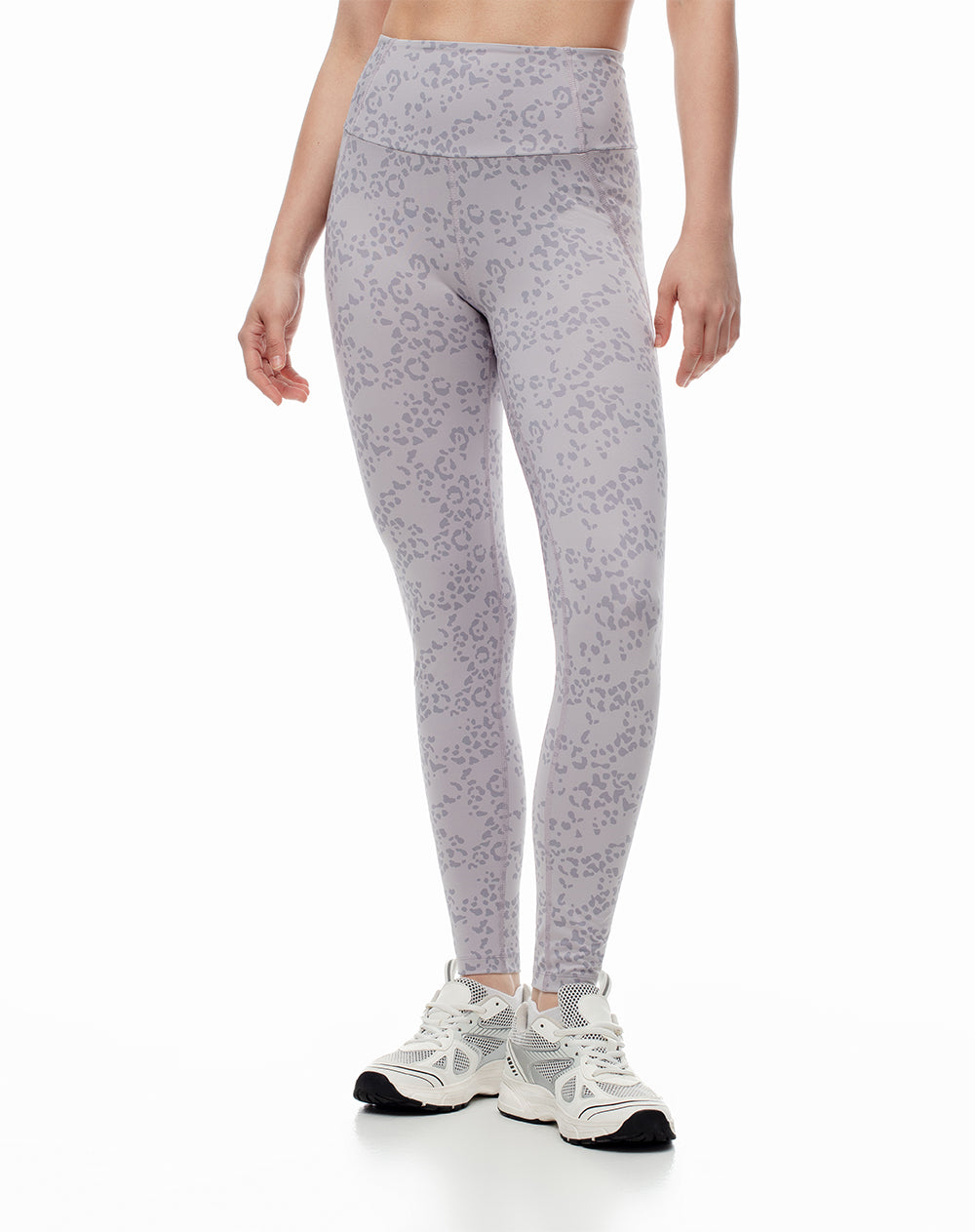 Legging tiro medio gris estampado