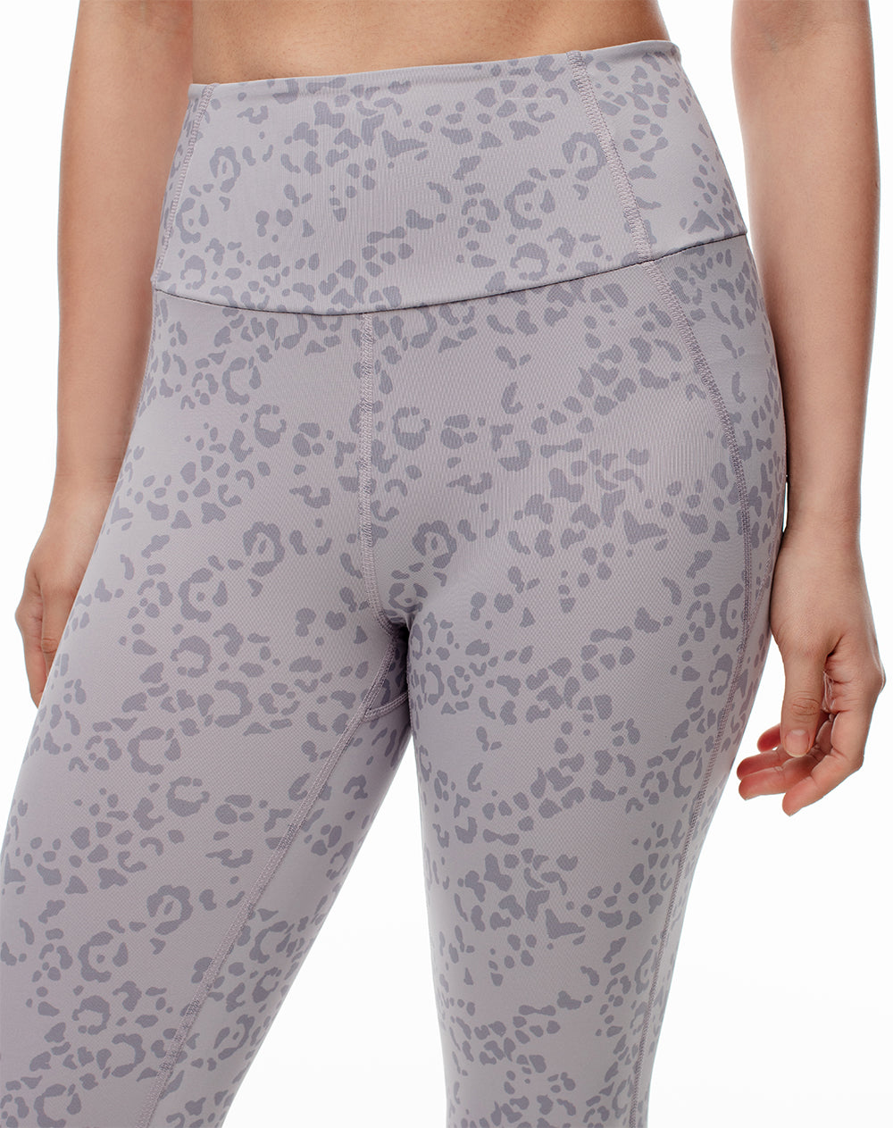 Legging tiro medio gris estampado