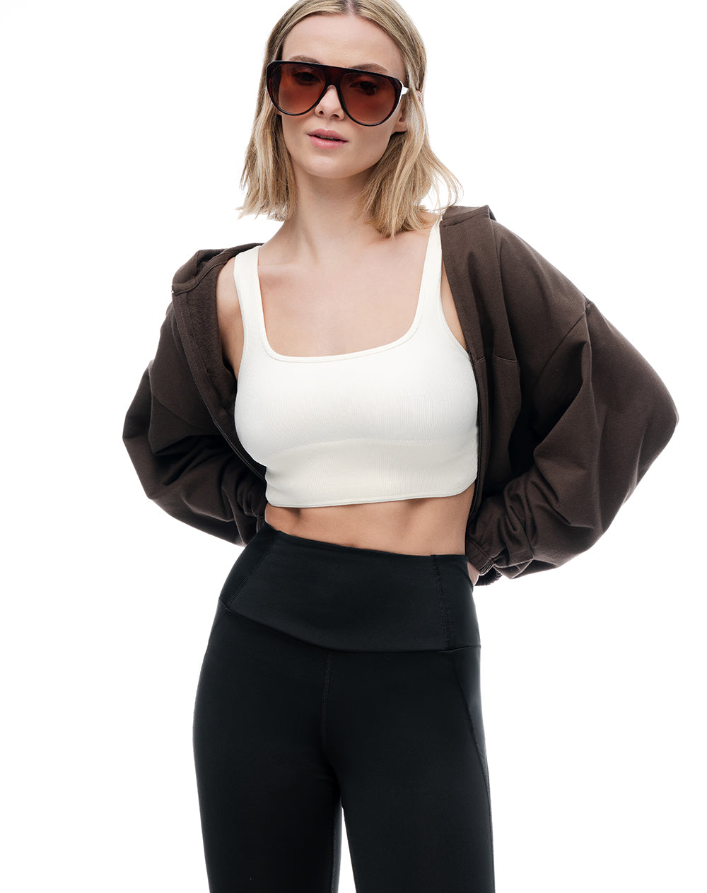 Legging deportivo secado rápido negro mujer
