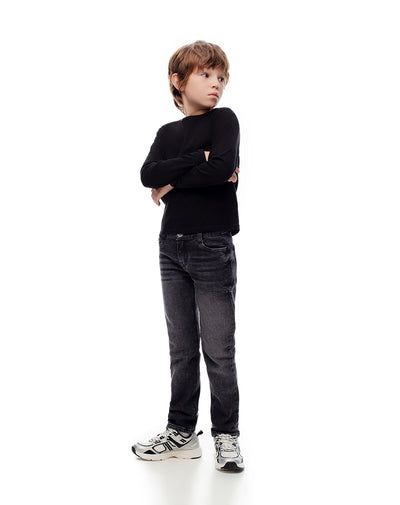 Jean Legus regular fit tiro medio denim negro