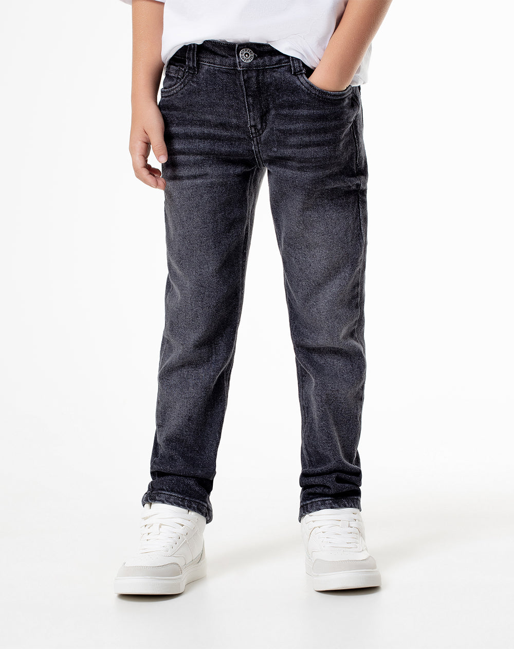 Jean Legus regular fit tiro medio denim negro
