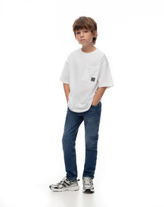 Jean Legus regular fit tiro medio indigo