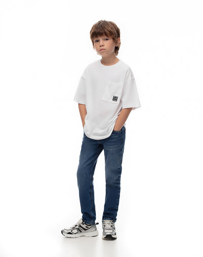 Jean Legus regular fit tiro medio indigo