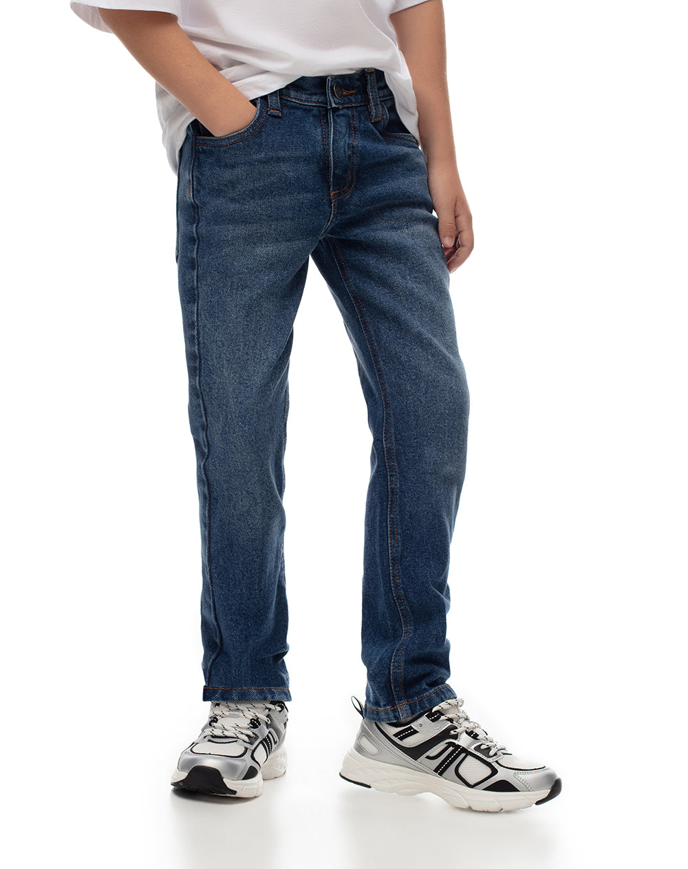 Jean Legus regular fit tiro medio indigo