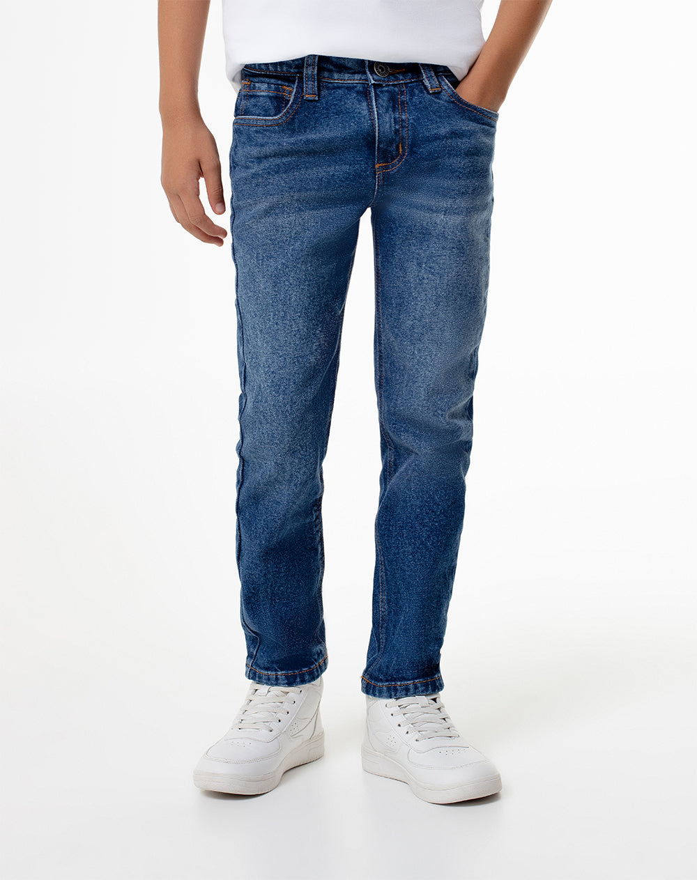 Jean Legus regular fit tiro medio indigo