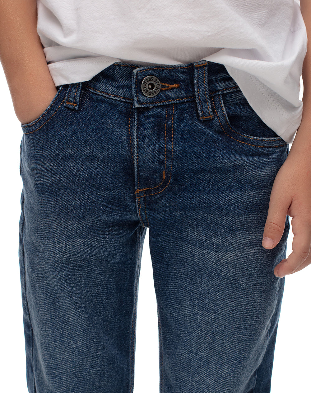 Jean Legus regular fit tiro medio indigo