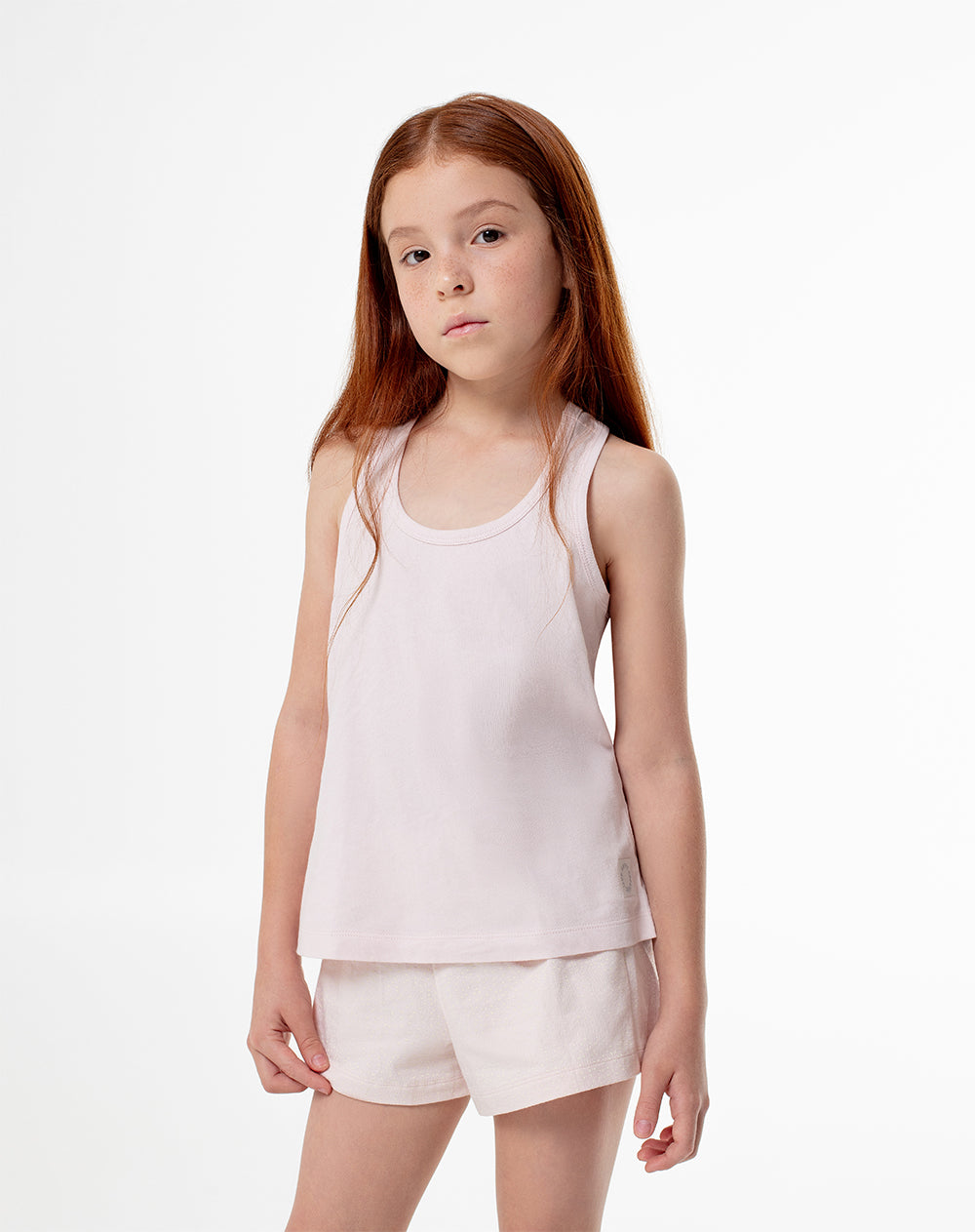 Pijama regular fit rosada estampada