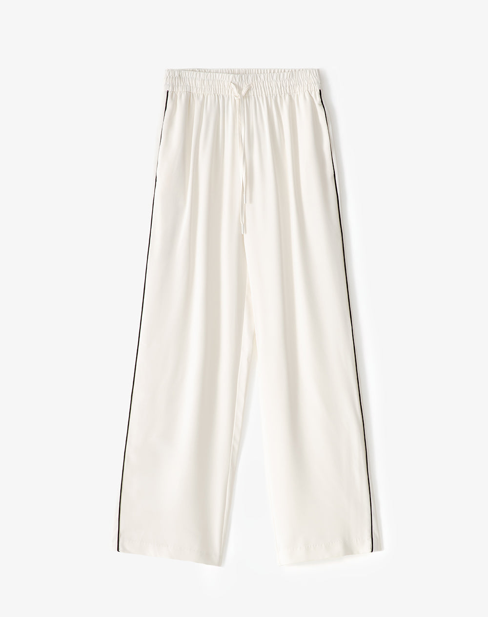 Pantalón loose fit tiro alto blanco