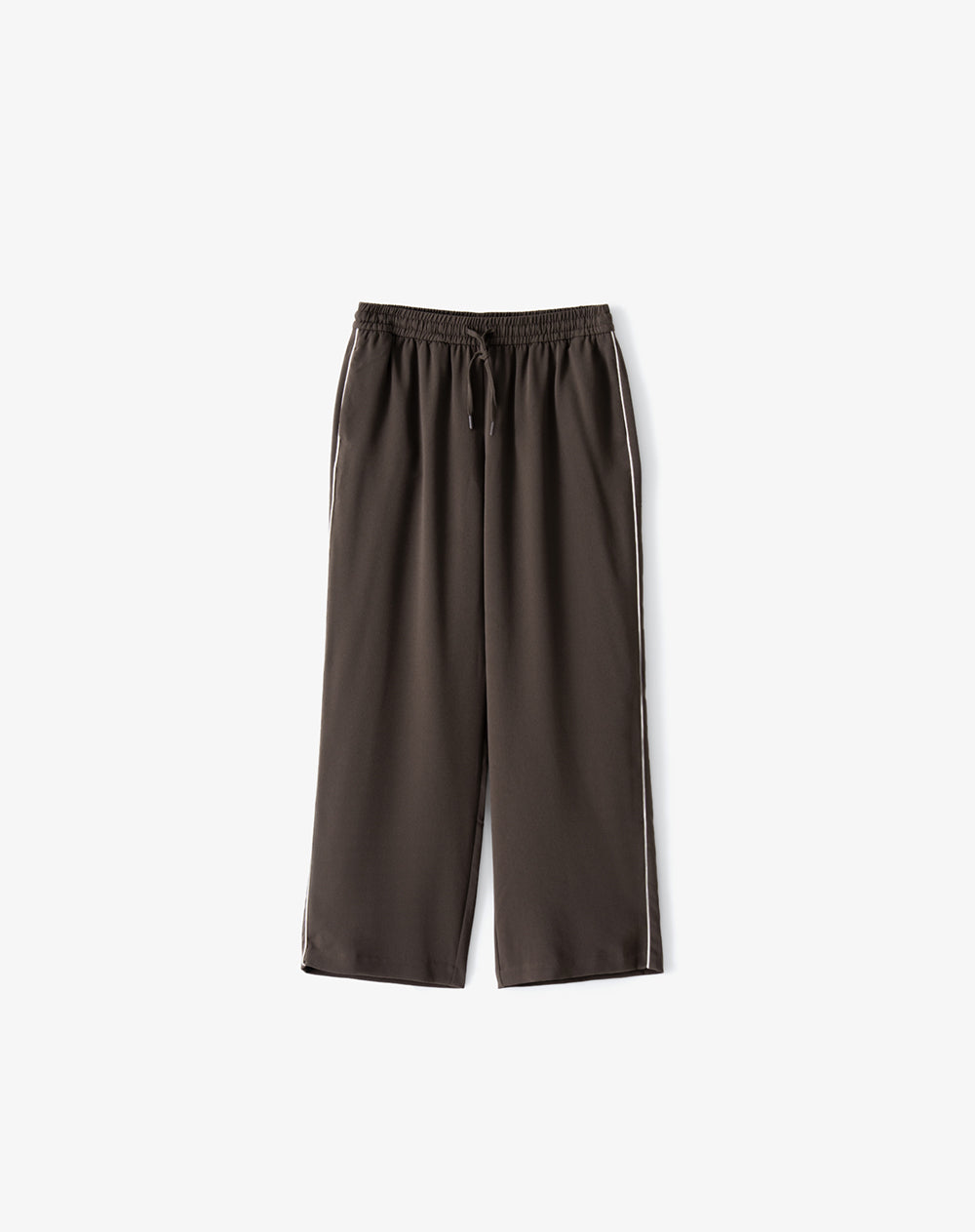 Pantalón loose tiro alto chocolate mujer