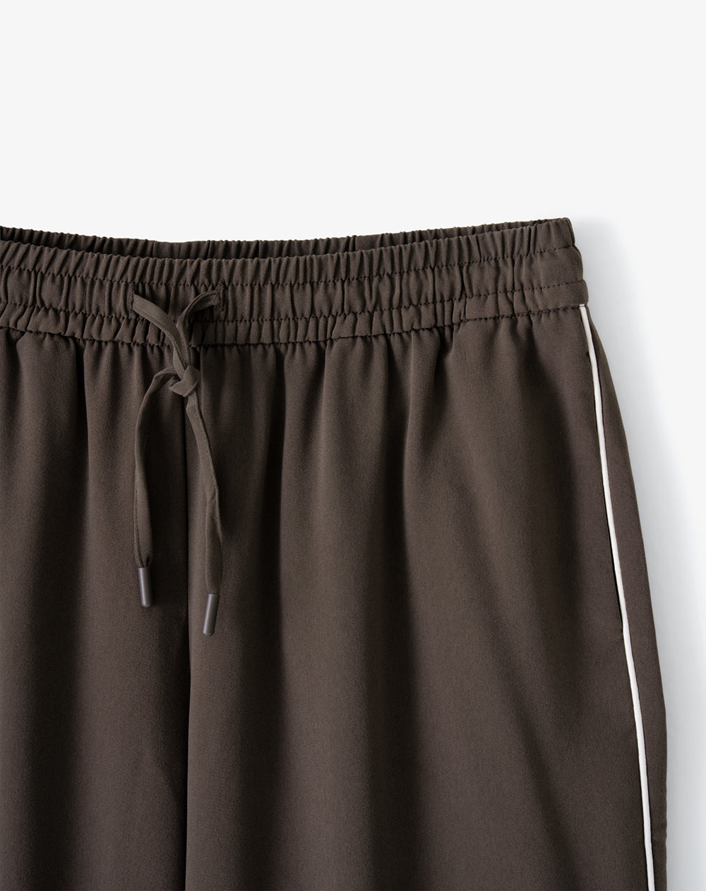 Pantalón loose tiro alto chocolate mujer