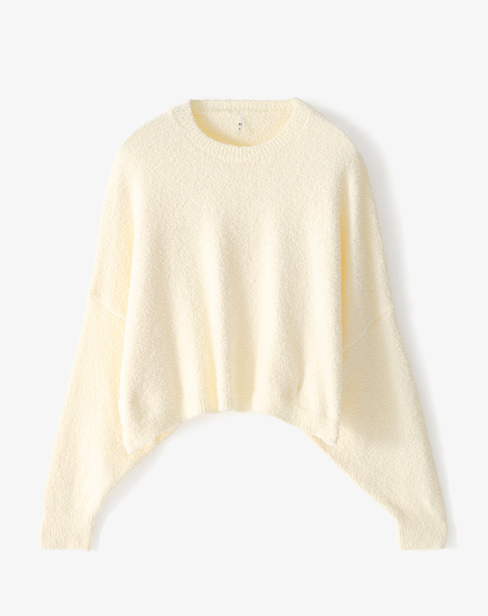 Suéter relax textura bouclé amarillo mujer