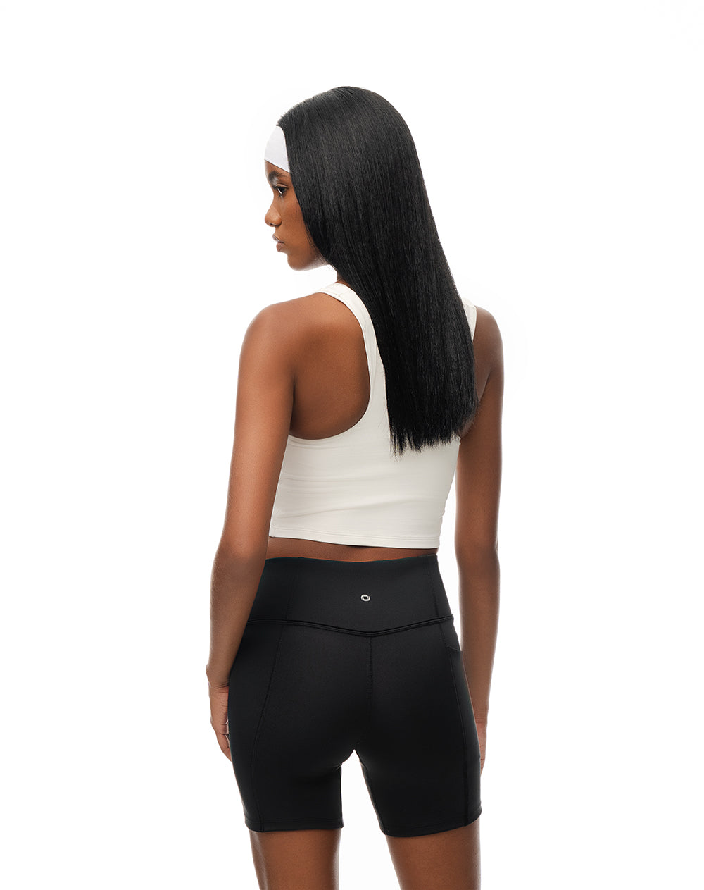 Biker deportivo soporte abdomen negro mujer