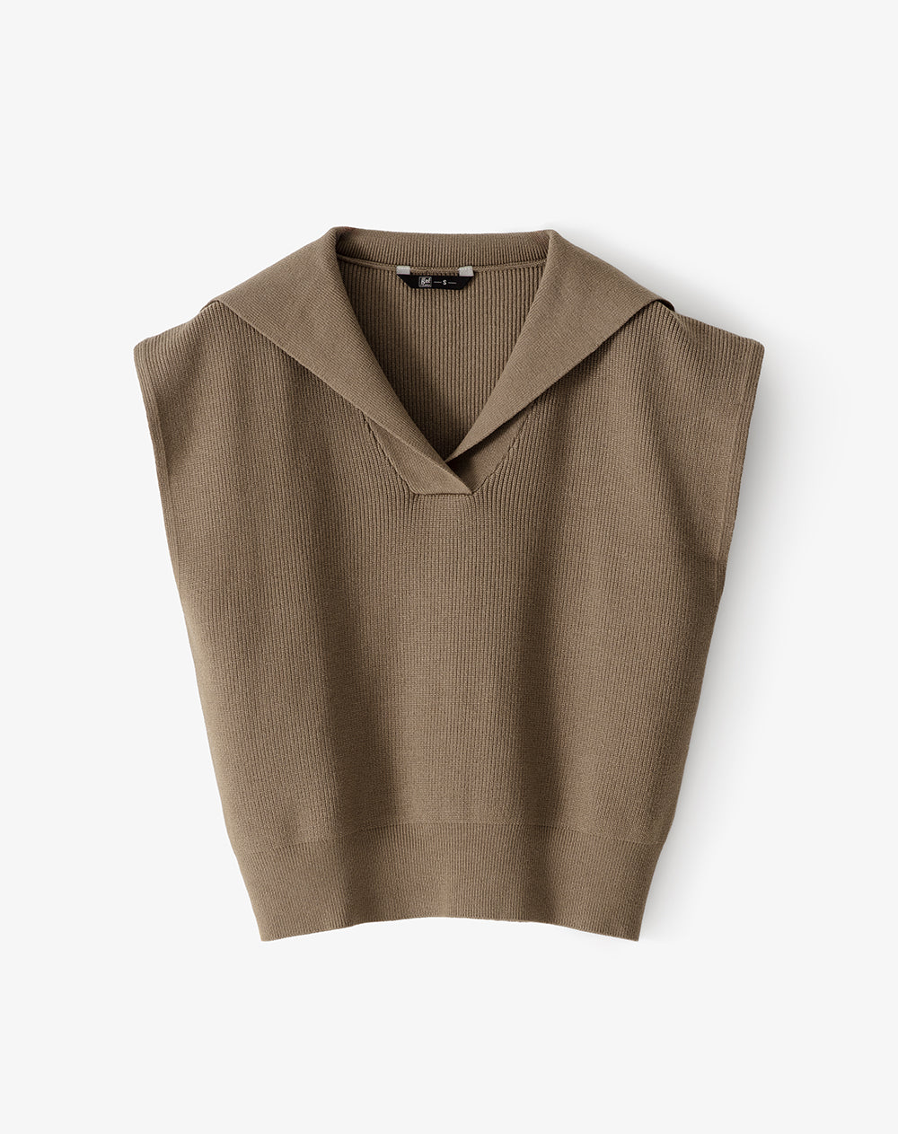 Chaleco oversize tejido café mujer