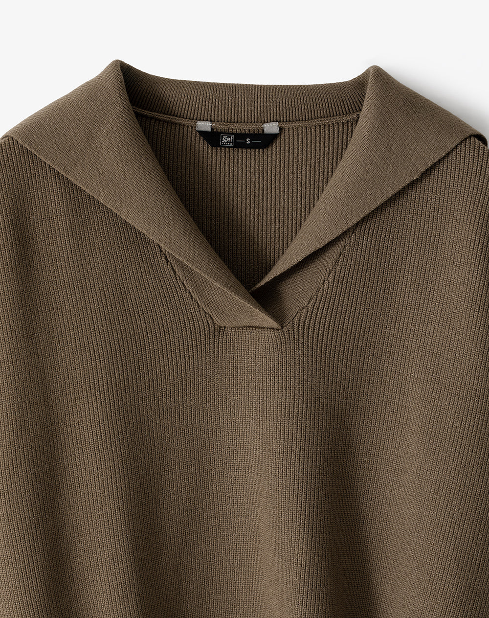 Chaleco oversize tejido café mujer