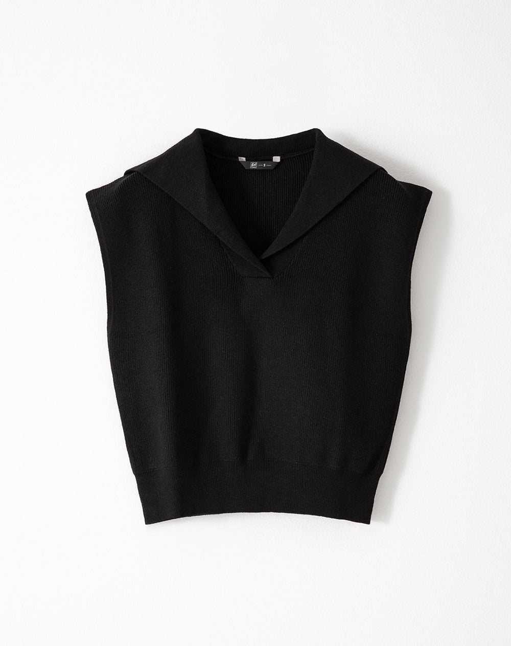 Chaleco oversized fit sin capucha negro